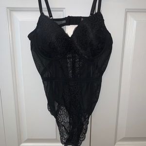 Sheer lace body suit